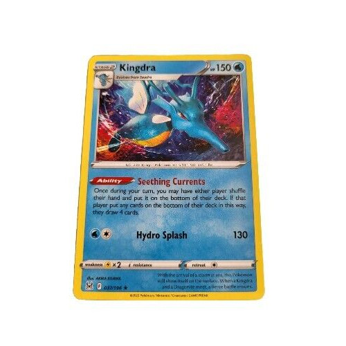 Kingdra 037/196 Rare Lost Origin Pokemon Trading Card (F2