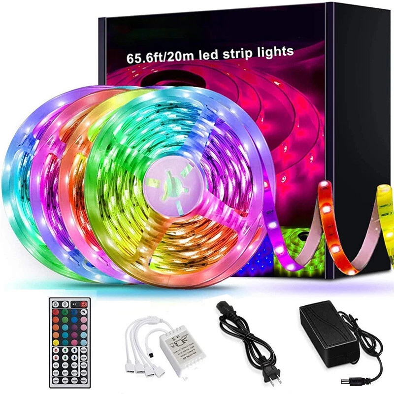 5M or 17 ft LED Strip Lights 2835 RGB Fairytape Color Change Remote bar Rooms