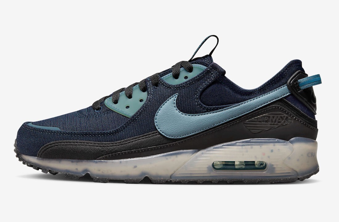 Nike Air Max Terrascape 90 Sneakers Mens 11 Navy Blue Aqua DV7413-400 Used w Box NEW Nike Air Max Terrascape 90 Midnight Navy Noise Aqua  main image 2
