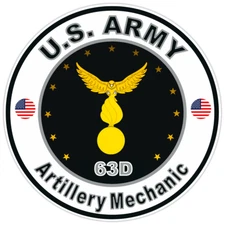 United States Army Artillery Mechanic Bumper Sticker Military Soldier Decal 5"