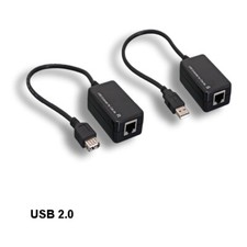 Kentek Black USB Extension Over Ethernet RJ45...