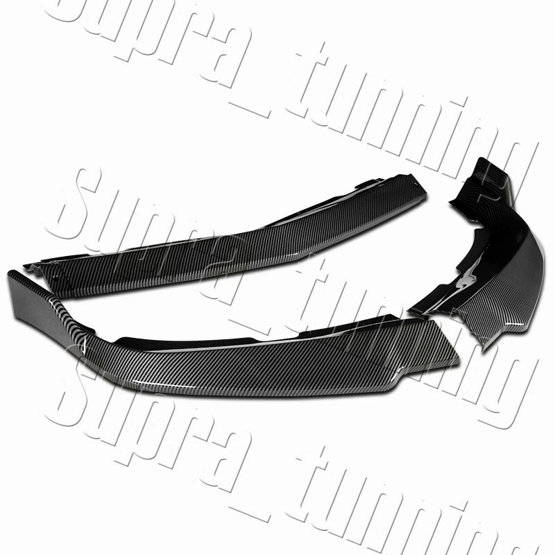 STP-Style For 2011-2014 Dodge Charger Carbon Look Front Bumper Body Spoiler Lip - Image 3 of 4