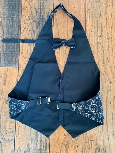 Disney's Mickey Mouse Formal Open Back Vest & Bow Tie for Tuxedo Size Large - Picture 5 of 14