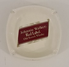Vintage Ceramic JOHNNIE WALKER Red Label whisky ASHTRAY 17.3 cm white colour