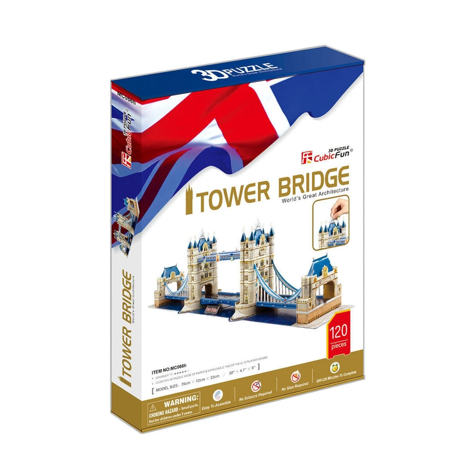 Cubic Fun Tower Bridge 120pcs 3D Puzzle DIY Architecture Model Building Kit - Image 4 of 4
