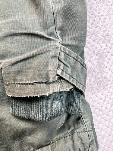 Retro Gap Outdoor Hooded Jacket Mens S Y2K Trashed Faded Military Utility READ - Picture 16 of 23