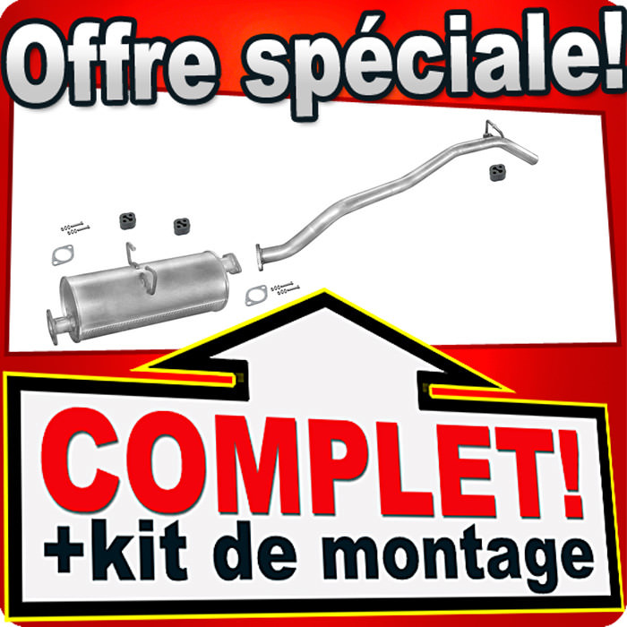 Échappement KIA K2700 SD 2.7 D avec silencieux renforcé en acier aluminé
