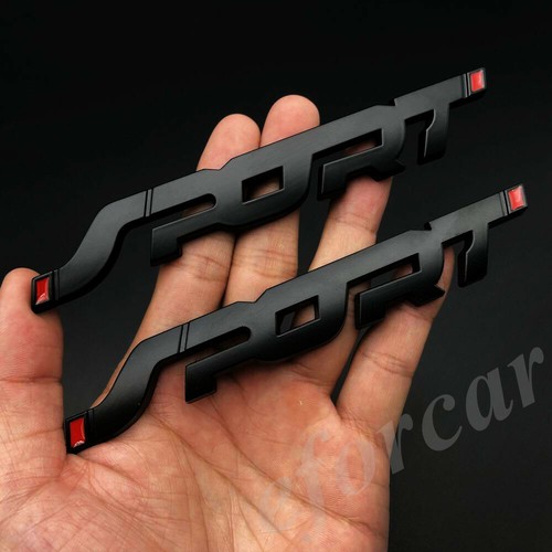 2Pcs Car Sticker 3D Metal Sports Fender Badge Emblem Decal Sticker Accessories e