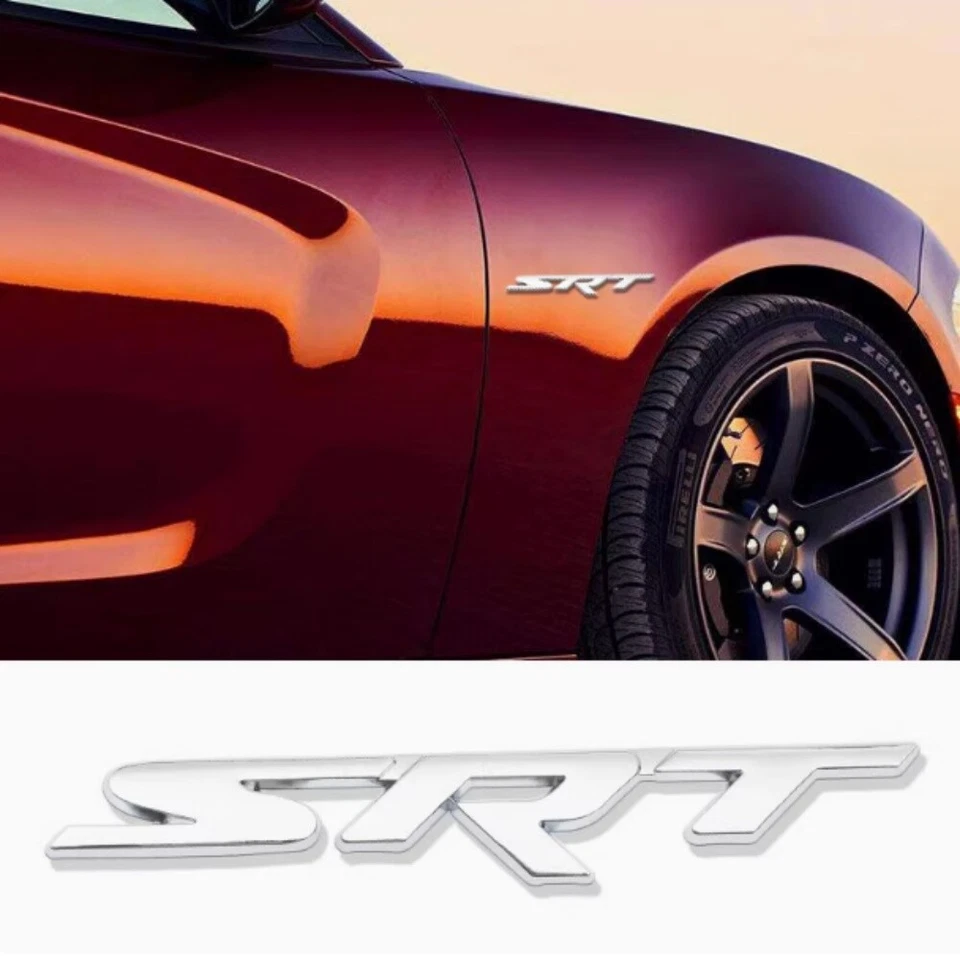 Insignia trasera hueca Hellcat SRT emblema cola maletero plateada hecha para Hellcat cromo Foto 4 de 4