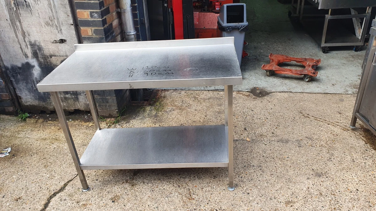 Stainless Steel Table Splash Back 120cm x 60cm Commercial Kitchen