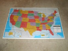 Wall Map of the United States, Texas Florida ...
