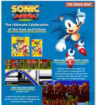 Sonic Mania (Nintendo Switch) New