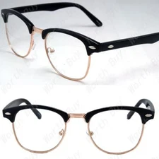 Clear Lens Fashion Eye Glasses Retro Horn Rim Nerd Geek Men Women Hipster Frame