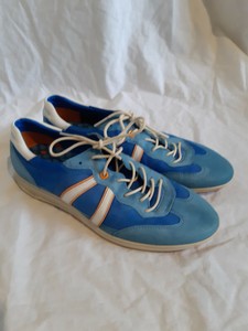 ecco blue leather shoes