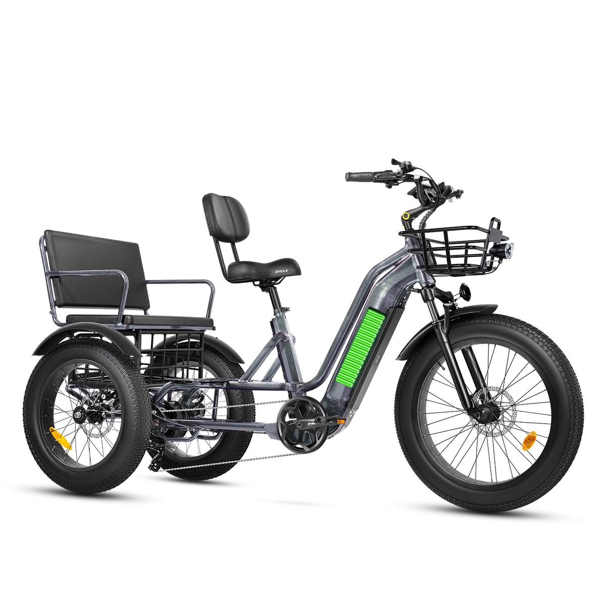 CYCYCY  Zycle Z700 2-Seater Electric Tricycle 750W 48V 20AH Dual Battery