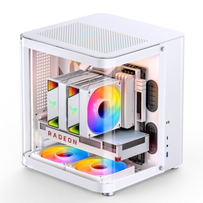 6970620552750 Jonsbo TK-1 2.0 Micro-ATX Gehäuse, Tempered Glass - weiß Jonsbo