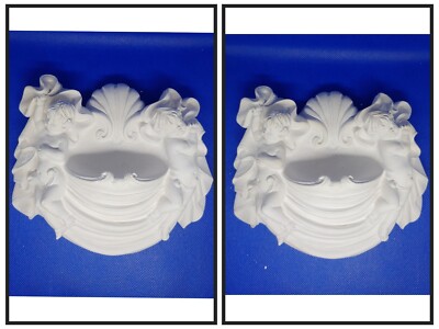 Raw Plaster Set Of 2 Cherub Wall Sconces