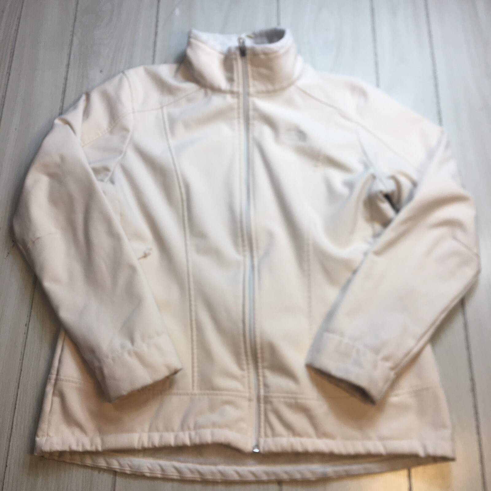The North Face Apex Chromium Thermal Softshell Full-Zip Jacket in XL Ivory