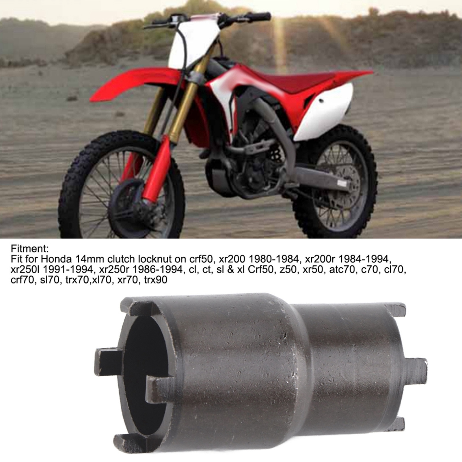 Cle Scooter Clé De Démontage D'écrou D'embrayage 4 Broches Pour Moto Honda - 14 Mm Cle Demontage