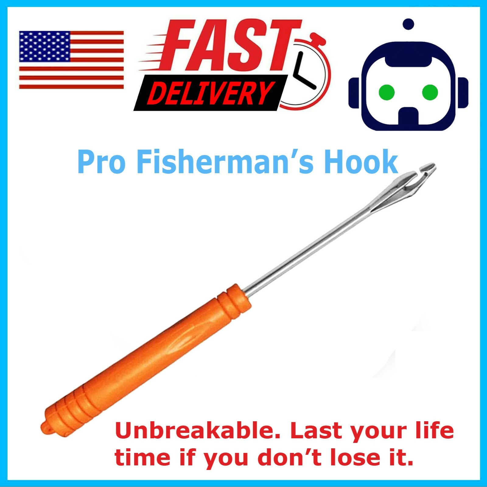 Pro Fish Hook Remover Puller Detacher Handle Extractor Fishing Tackle Easy Tool