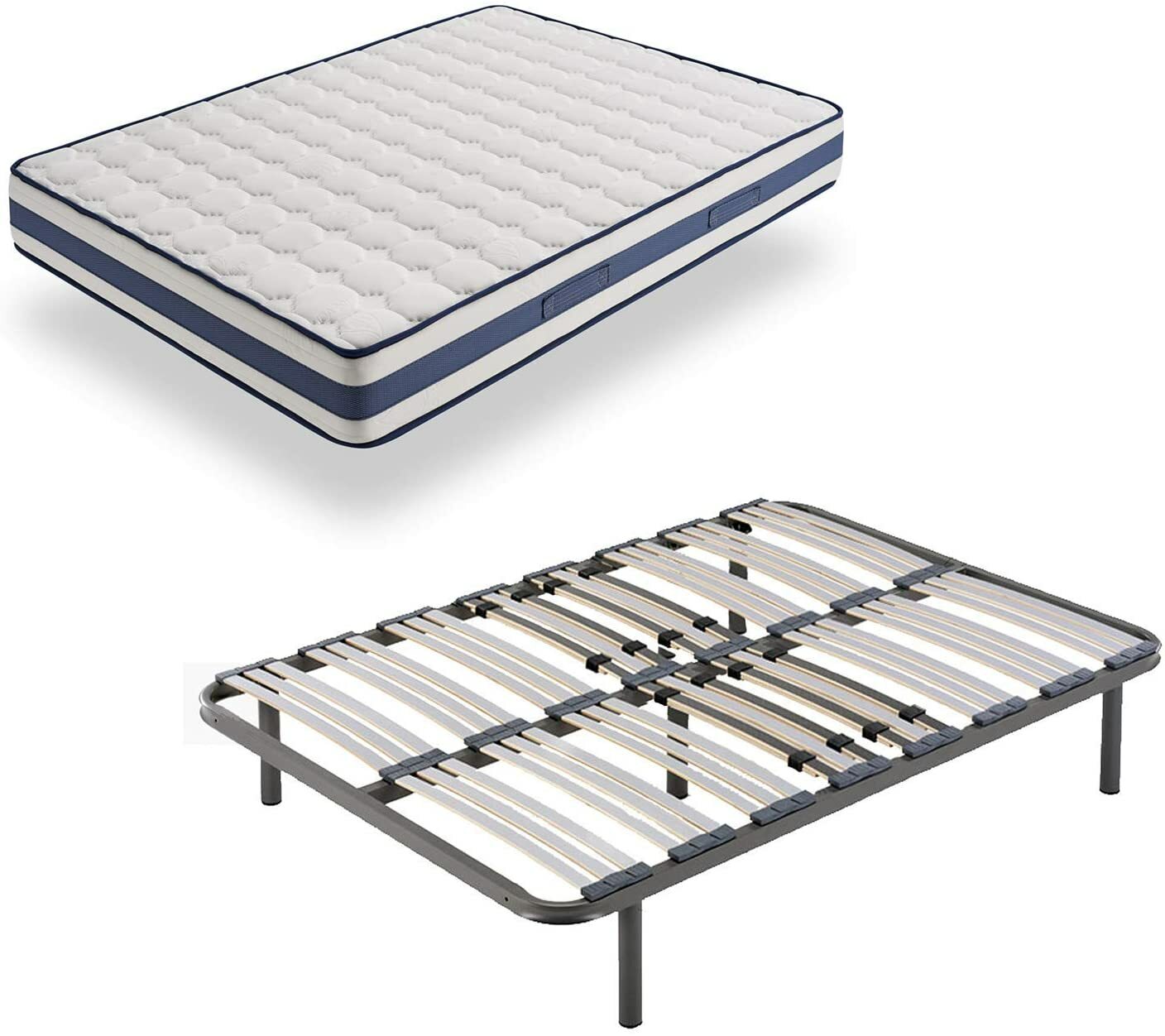 Somier Multiláminas con Patas + Colchón Viscoelástico ViscoMedicot