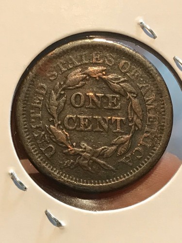 1851 Braided Hair Large Cent Penny #9 - Picture 2 of 3