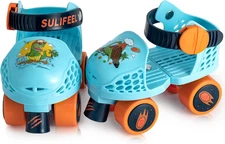 SULIFEEL Kids Adjustable Quad Roller Skates,Toddler Beginner Roller Skates for G