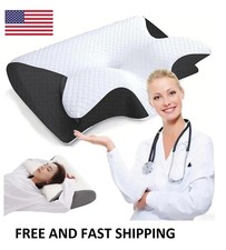 Cervical Memory Foam Pillow for Neck Pain-Relief Ergonomic Neck Support Pillows