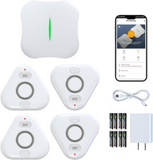 Smart Water Leak Detector with App Alerts 120dB Alarm - 4 Sensors Gateway