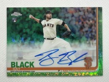 Ray Black 2019 Topps Chrome Auto Rookie Autograph Green Refractor AU Giants #/99