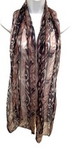 Ladies New Light  dark brown silky satin scarf stole wrap dupatta cravat hijab