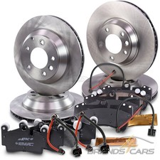 ATEC 4x BREMSSCHEIBE+BREMSBELÄGE+WARNKONTAKT VORNE+HINTEN FÜR AUDI Q7