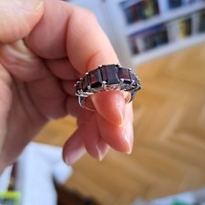 Eleganter Harry Ivens 925 Silber Granat Ring Gr. 17 - ungetragen
