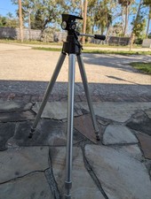 Vintage Sears Aluminum Camera Tripod Adjustable Photo Stand Pan Head - EB