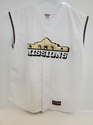 San Antonio Missions Jersey Mens XL White Baseball Button Front Jersey Express