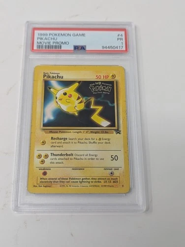 1999 POKEMON GAME MOVIE PROMO #4 PIKACHU PSA 1