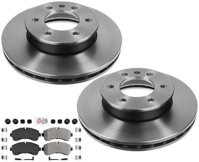 Carbon Fleet Duty Disc Brake Rotors Pads Fits Sprinter 2500 3500 2007-2016