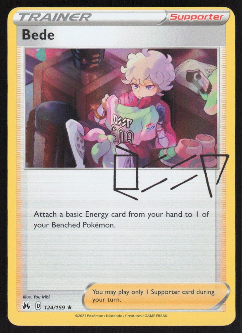 Bede Holo 124/159 LP Crown Zenith Pokemon Card