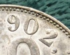 1901 Zs Z Mexico 20 Centavos Silver, CHOICE AU Twenty, Mint Error Die Cracks — photo 7
