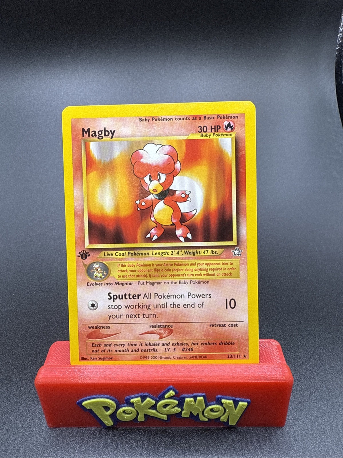 Pokemon Magby 1st Edition Neo Genesis 23/111 Non Holo Rare Near Mint