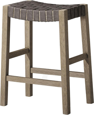 Maven Lane Emerson Counter Stool   26 Inch   Rectangular Stool with Footrest   G