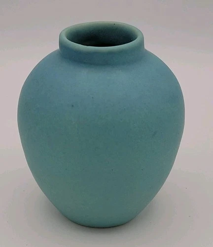 Van Briggle 5” Vase Aqua Turquoise Blue Green Matte