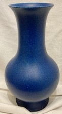 Large Pilkington Lancastrian Blue Vase Art Deco 2918