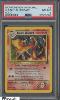 2000 Pokemon Gym Challenge #2 Blaine's Charizard Holo PSA 8 NM MT