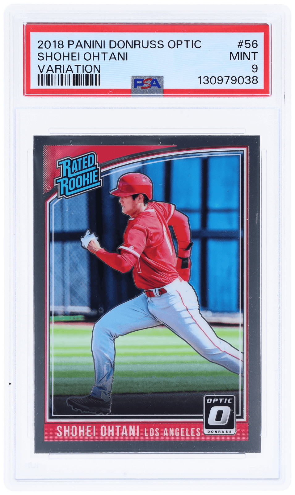 2018 Donruss Optic Shohei Ohtani Rated Rookie Running VAR #56 PSA 9 Rookie RC