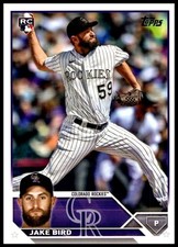 2023 Jake Bird Rookie Topps Update BASEBALL #US162 Colorado Rockies