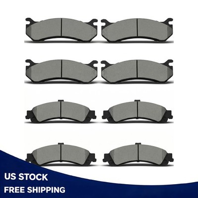 Front&Rear Ceramic Brake Pads For Chevy Silverado/ Avalanche/Suburban 1500 Tahoe