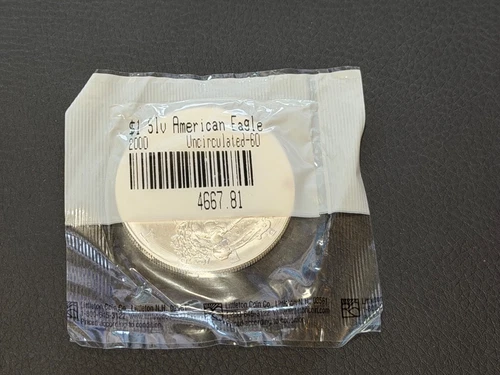 2000 $1 American Silver Eagle Dollars uncirculated in Littleton Packet