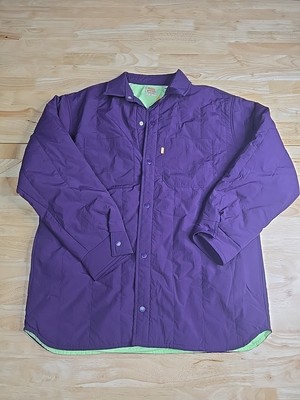 Levi s Puffer Jacket Mens Small Gold Tab Shacket Snap Purple New NWT $148