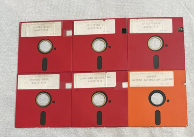 Vintage 6 HP 9000 Series 200/300 BASIC 5.0  5.25  floppy discs